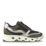 Pantofi sport Tamaris kaki din piele naturala - imagine 3