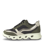 Pantofi sport Tamaris kaki din piele naturala