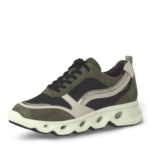 Pantofi sport Tamaris kaki din piele naturala - imagine 2