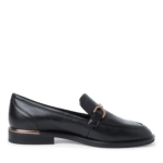 Mocasini negri cu accesoriu auriu Tamaris - imagine 4