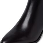 Botine Tamaris din piele naturala cu toc gros negre - imagine 6