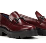 Mocasini Dorking din piele naturala grena - imagine 7