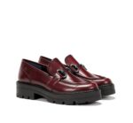 Mocasini Dorking din piele naturala grena - imagine 3